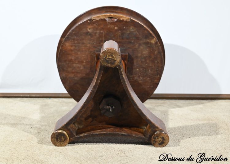 Mahogany pedestal table, Empire period - Early 19th century