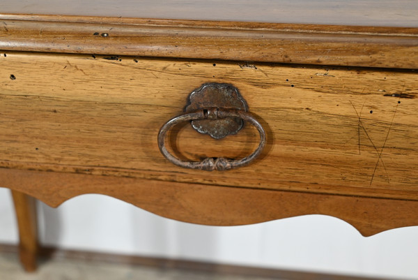 Walnut and cherry wood bureau table, Louis XV style - Early 19th century