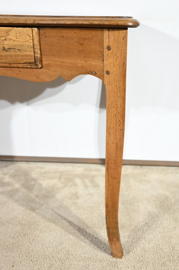 Walnut and cherry wood bureau table, Louis XV style - Early 19th century