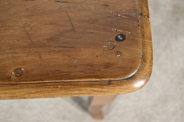 Walnut and cherry wood bureau table, Louis XV style - Early 19th century