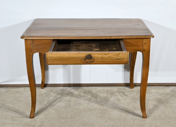 Walnut and cherry wood bureau table, Louis XV style - Early 19th century