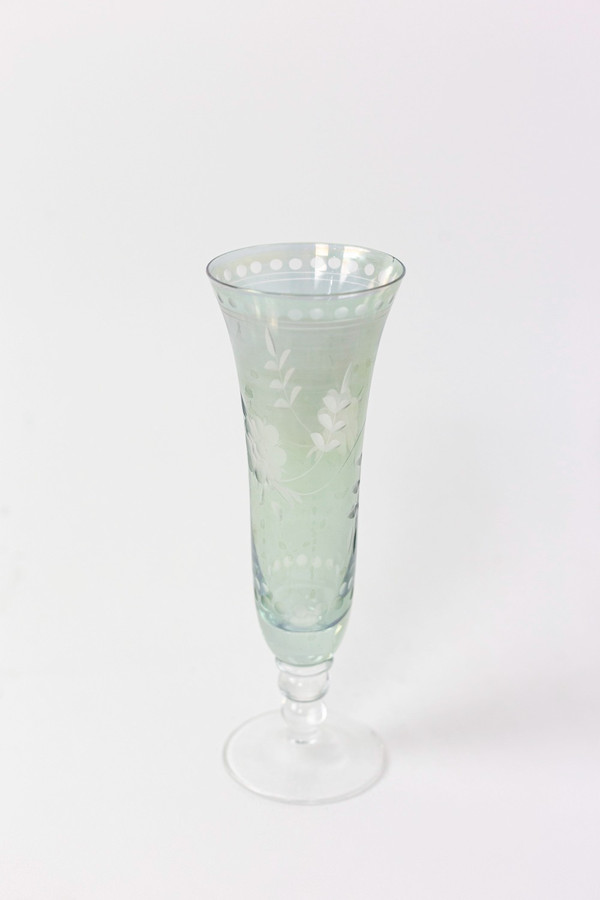 Ensemble de verres de style cristal de bohème, travail contemporain