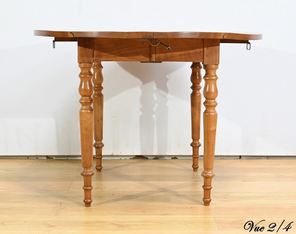 Modular table in cherry wood, Louis Philippe style - 2nd half 19th century