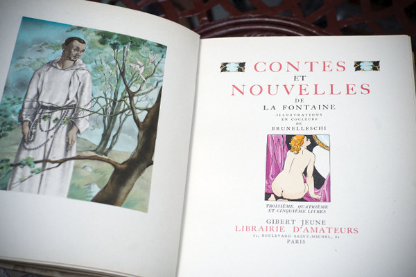 Curiosa - Jean de LA FONTAINE, CONTES ET NOUVELLES , 2 livres. 1940