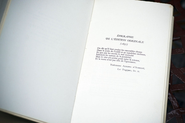 Curiosa - Ch. BAUDELAIRE, "LES FLEURS DU MAL SUIVIES DES ÉPAVES" (THE FLOWERS OF EVIL FOLLOWED BY WIPES)