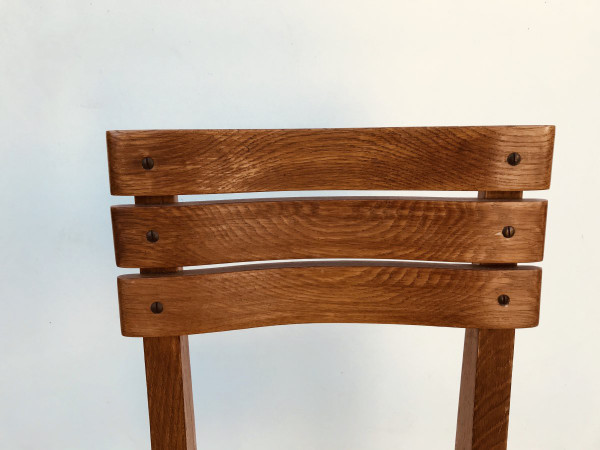 Set of 6 oak chairs by Charles Dudouyt for La Gentilhommière, France, circa 1960