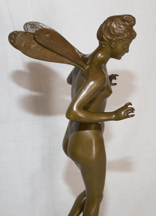 Nymphe Aus Bronze Signiert J Garnier 1853 - 1910