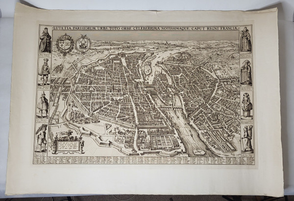 Gravure Plan de Visscher Paris 1618