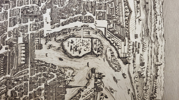 Gravure Plan de Visscher Paris 1618