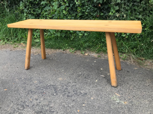 Pair of solid pine benches.