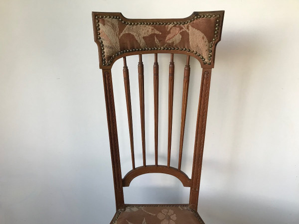 Nanny chair, Arts and Crafts style, early 20th century.