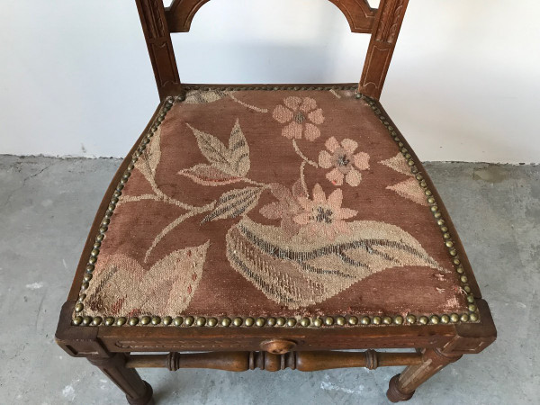 Nanny chair, Arts and Crafts style, early 20th century.