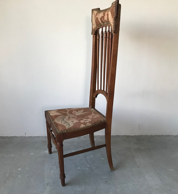 Nanny chair, Arts and Crafts style, early 20th century.