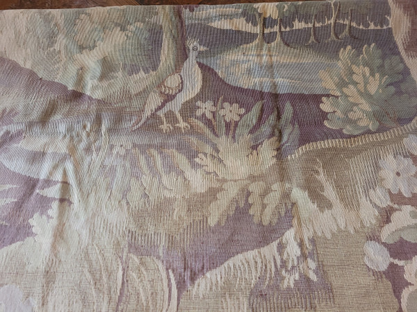 Tapestry table rug from the 19th century