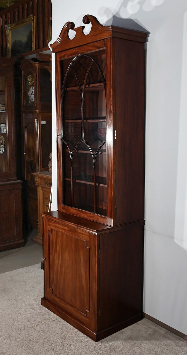 Narrow Two-body Mahogany Bookcase, England, Georgian period – 1st half of the 19th century