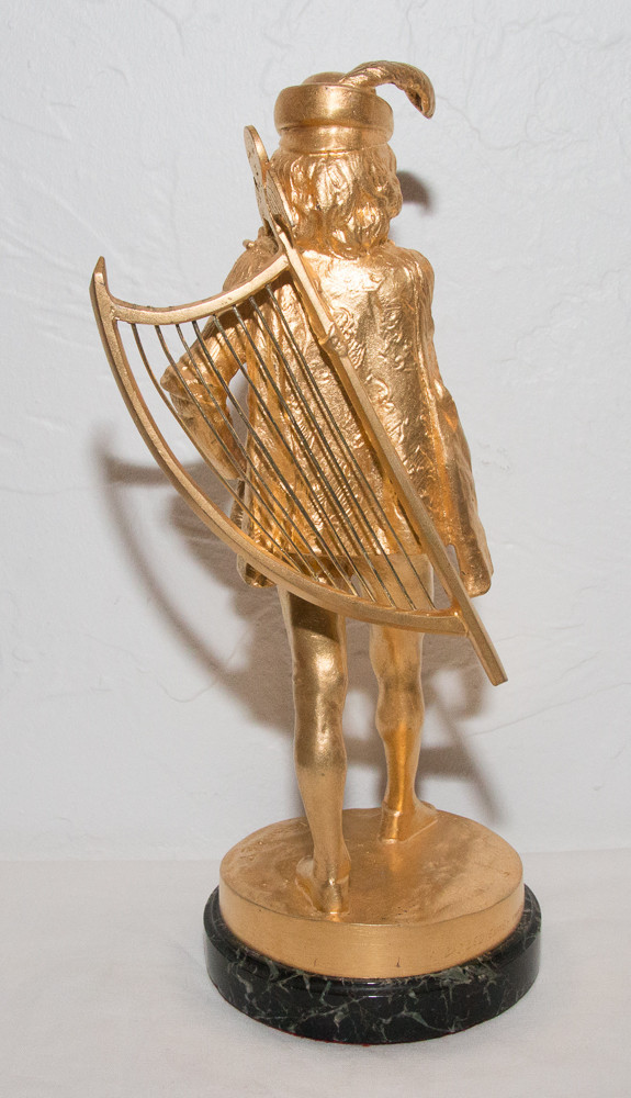 Minstrel In Gilt Bronze E Frémiet 1824-1910