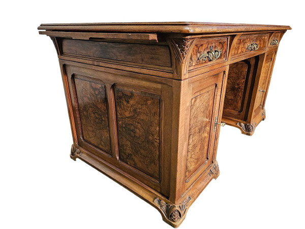 Majorelle Art Nouveau Desk “With Pine Cones”