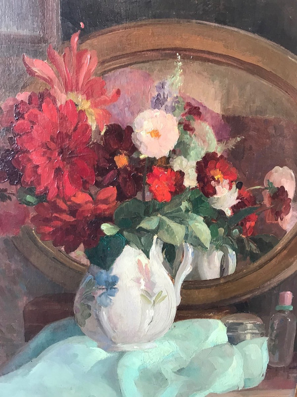 Michel Dubost (1879-1952) - Bouquet of flowers - Oil on panel.