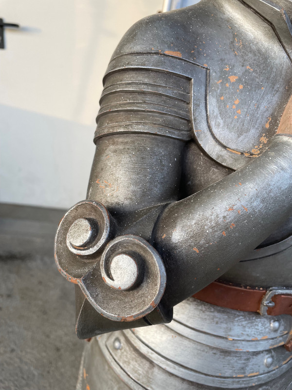 Joan Of Arc - Large Terracotta Chapel Sculpture H: 140 Cm