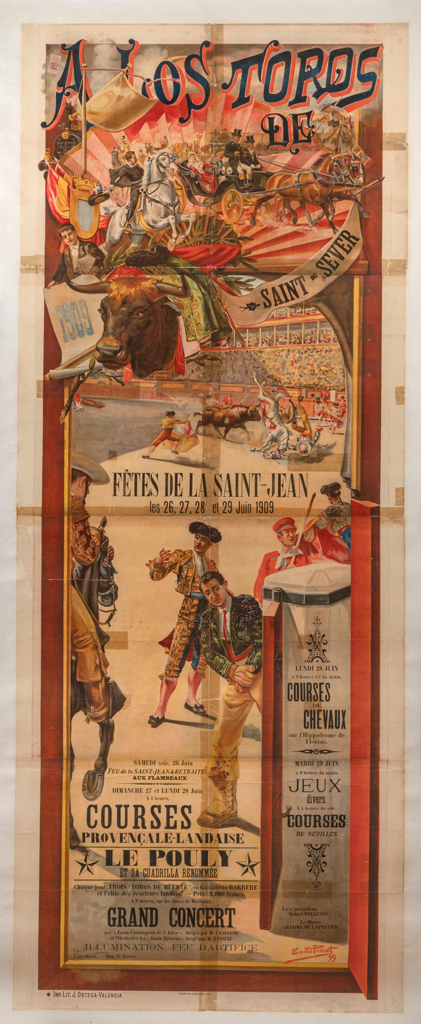 Stierkampfplakat, Saint-Sever 1909