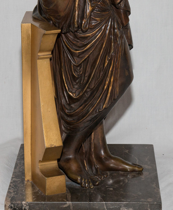 Bronzo "donna antica" firmata Peiffer 1832-1886