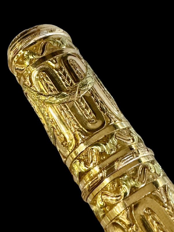 Goldenes Wachsgehäuse aus der Zeit Louis XVI, Paris 1774-1780