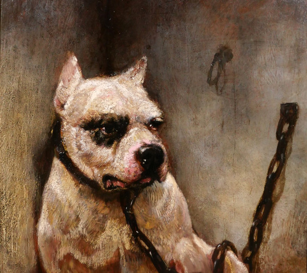 Louis Godefroy JADIN 1805-1882 Hund, Gemälde, 1861