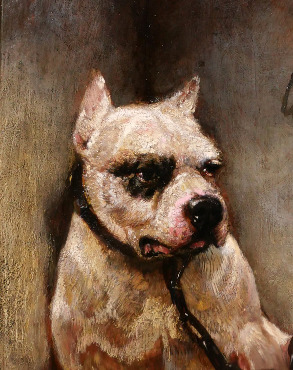 Louis Godefroy JADIN 1805-1882 Hund, Gemälde, 1861