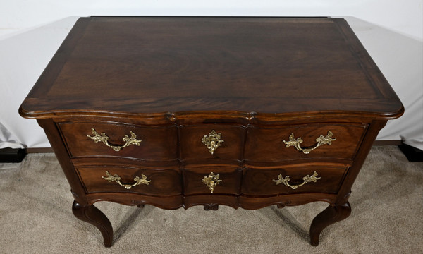 Sauteuse Commode in Amaranth and Mahogany, Louis XV – 18th Century