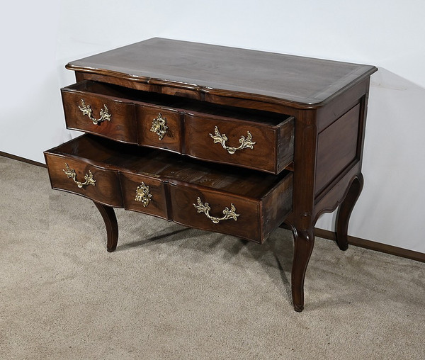 Sauteuse Commode in Amaranth and Mahogany, Louis XV – 18th Century