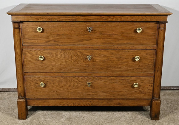 Small Oak Property Chest of Drawers, Empire Period – Early 19th Century