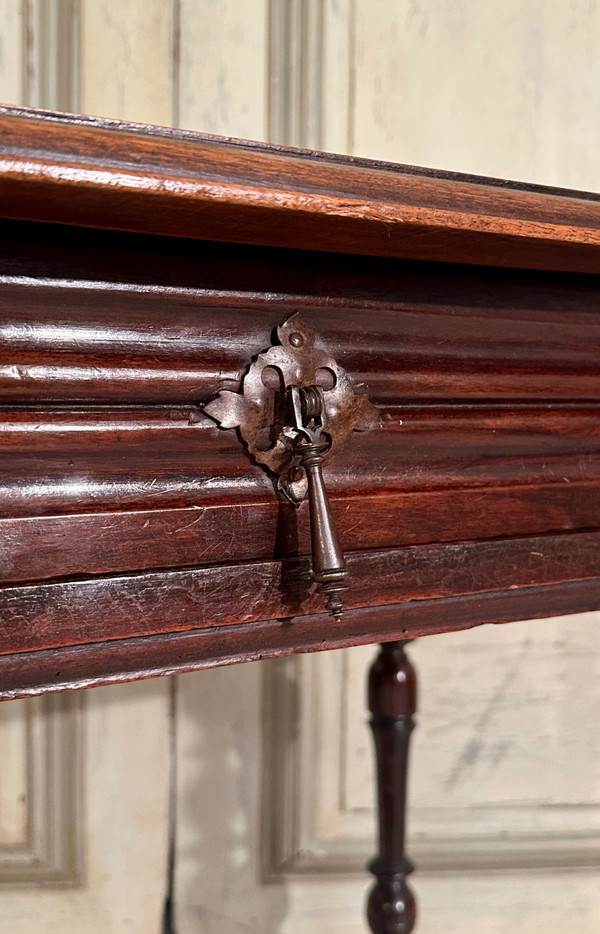 Writing Table In Walnut From Louis XIII XVIIth Century