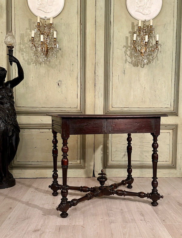 Writing Table In Walnut From Louis XIII XVIIth Century