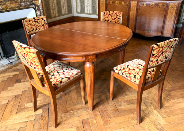 Oval Table And 12 Art Deco Chairs