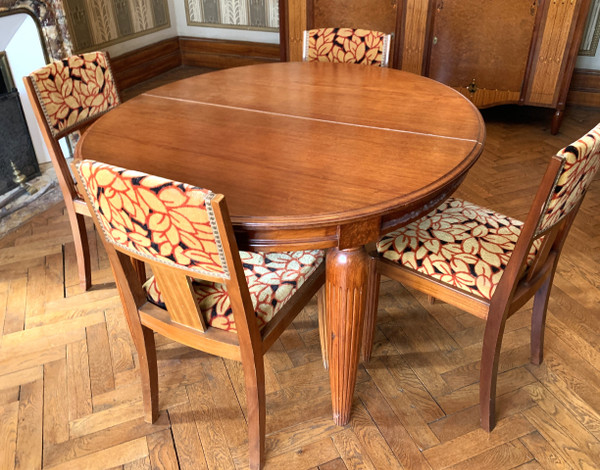 Oval Table And 12 Art Deco Chairs