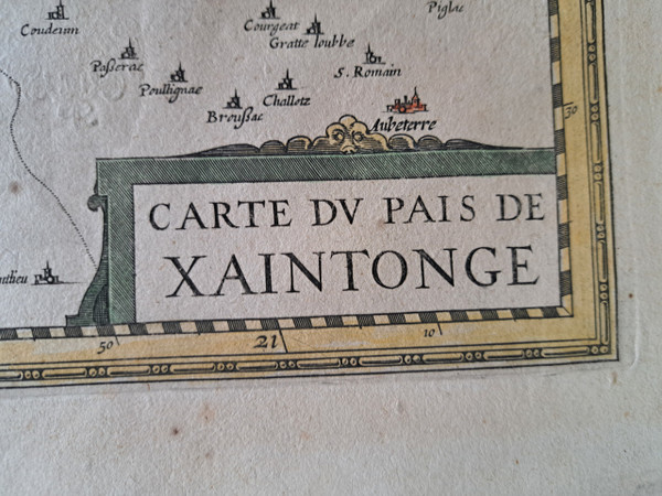 Map of the Country of Saintonge, Henricus Hondius, Early 17th century.