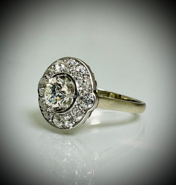 Art-deco Diamond Marguerite Ring