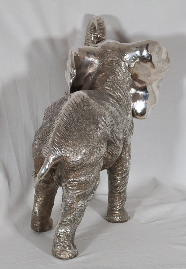 Grande Elefante in Argento Alessandro Magrino Italia circa 1980