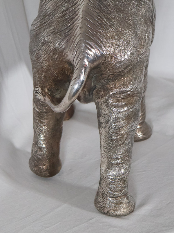 Grande Elefante in Argento Alessandro Magrino Italia circa 1980