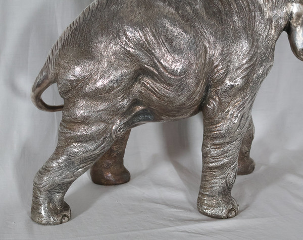 Grande Elefante in Argento Alessandro Magrino Italia circa 1980