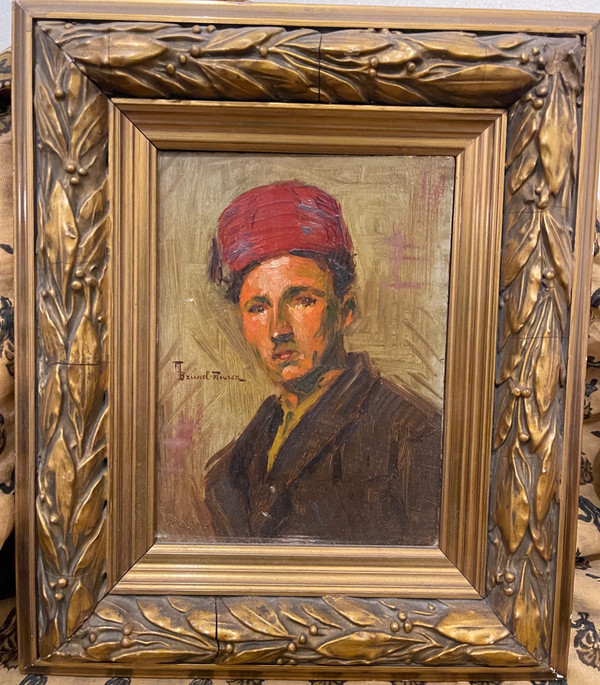 PORTRAIT OF A SOLDIER IN UNIFORM. XXTH - Militaria portrait. Zouave, colonial troop.