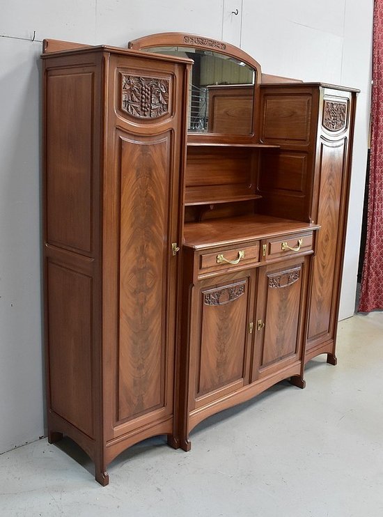 Mahogany Cabinet, Art Nouveau - 1900