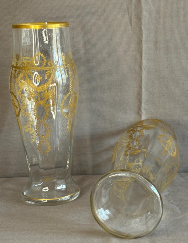 Pair Of Crystal Vases