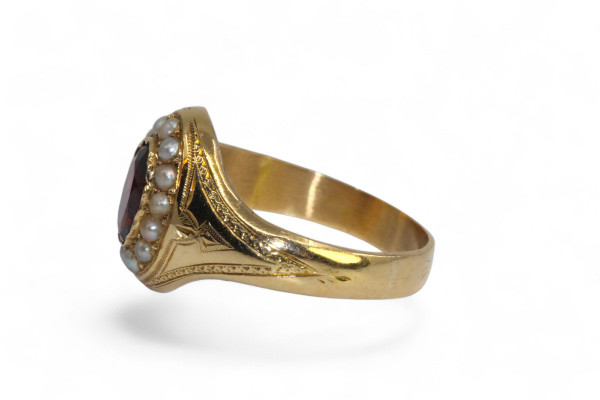 Pearl and Garnet Ring 1910.