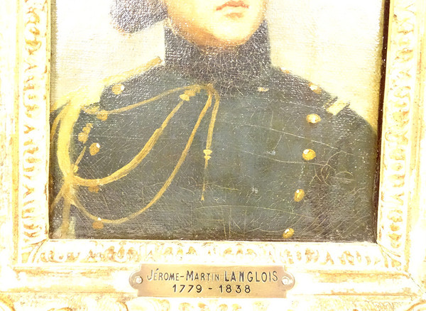 HST painting portrait Jérôme-Martin Langlois Aspirant Marine uniform 19th century