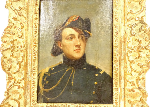 HST painting portrait Jérôme-Martin Langlois Aspirant Marine uniform 19th century