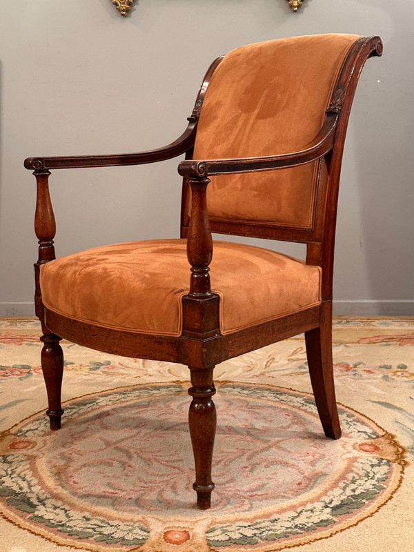 Jacob Frères Provenance Royal, Fauteuil à l'Etrusque En Mahjou Palais Des Tuileries d'Epoque Directo