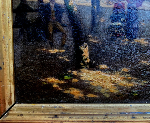 Flâneries sous les ombrages du Parc de l'Observatoire à Toulouse Oil/Impressionist canvas 1of 1880