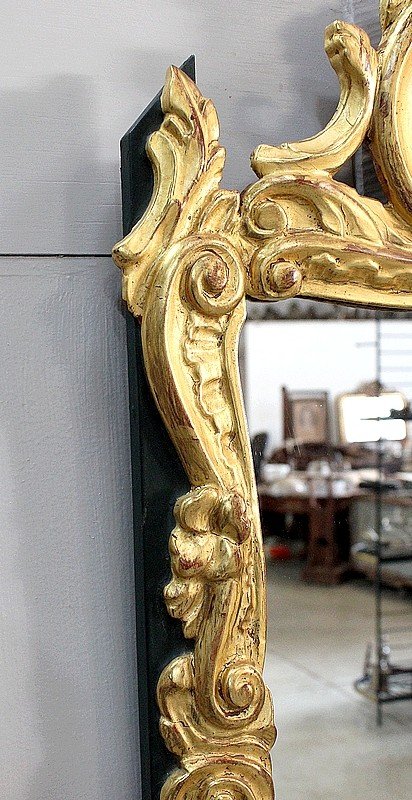  Petit Miroir en Bois Doré, style Louis XV - Début XXe 