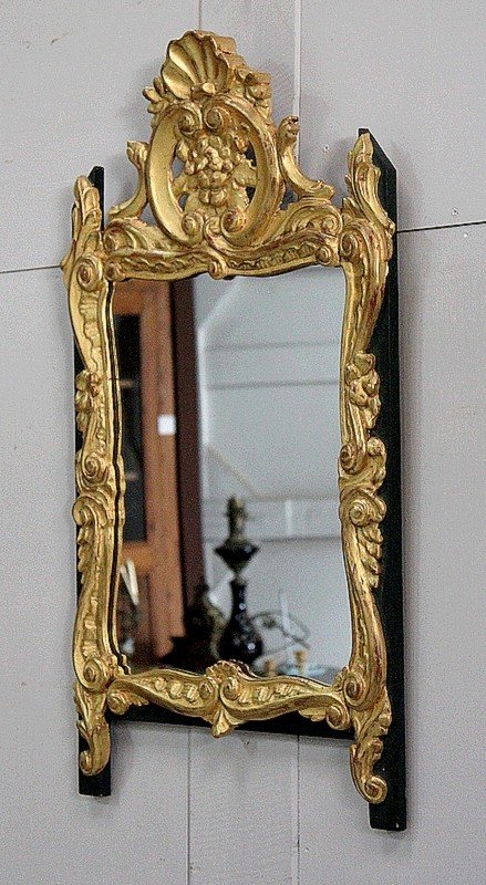  Petit Miroir en Bois Doré, style Louis XV - Début XXe 